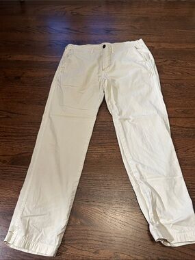 Billy Reid Cream Cotton Chino Pants
